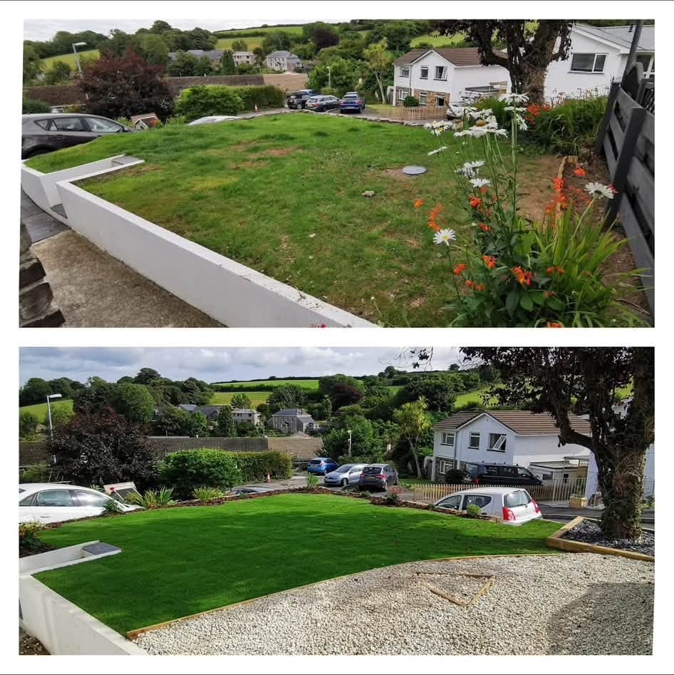 Before and after garden transformation